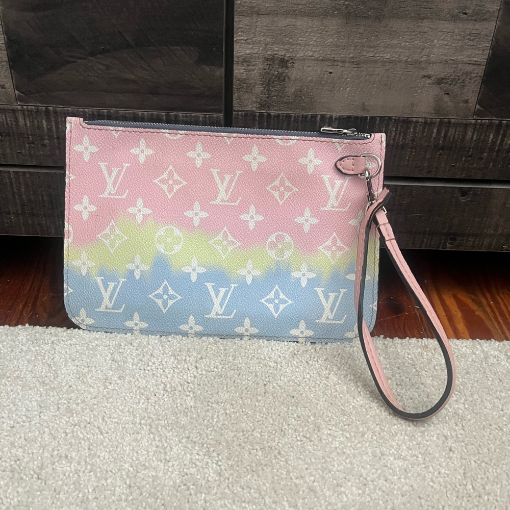Louis Vuitton Pink, Yellow, and Blue Wristlet